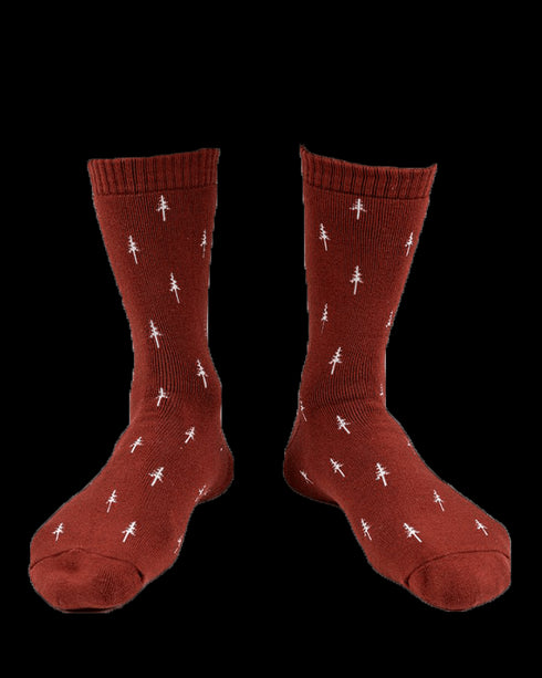 TreeSocks Cosy Allover Bordeaux
